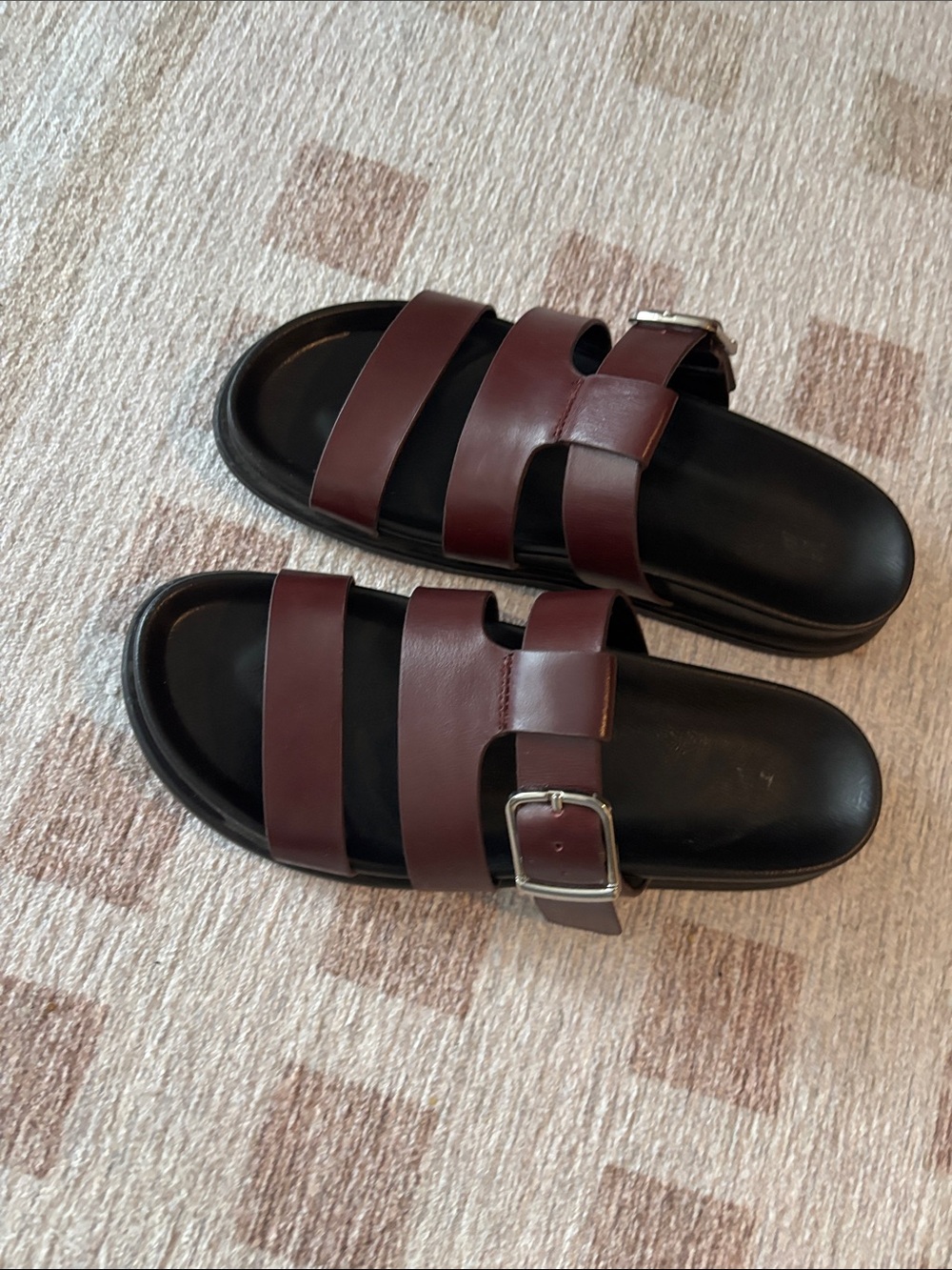 Zara flat sandals with leather straps
